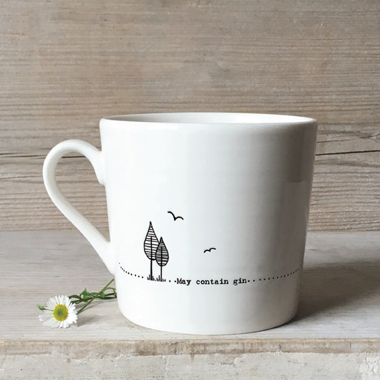'May Contain Gin' Small Porcelain Mug