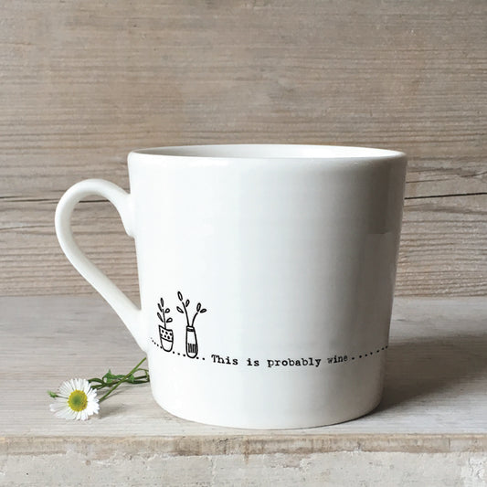 'Probably Wine' Small Porcelain Mug
