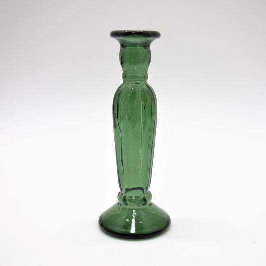 Recycled Glass Candle Stick - Juniper Green (22cm)
