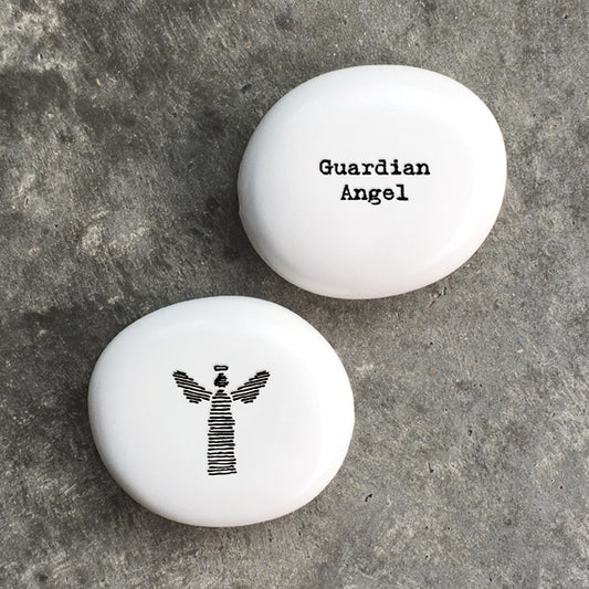 'Angel' Porcelain Pebble