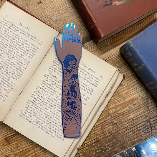 Tattooed Arm Bookmark - Blue