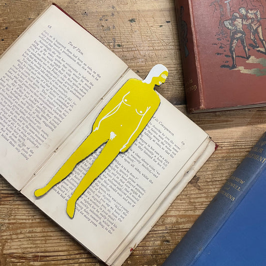 Tattooed Nudist Bookmark - Yellow